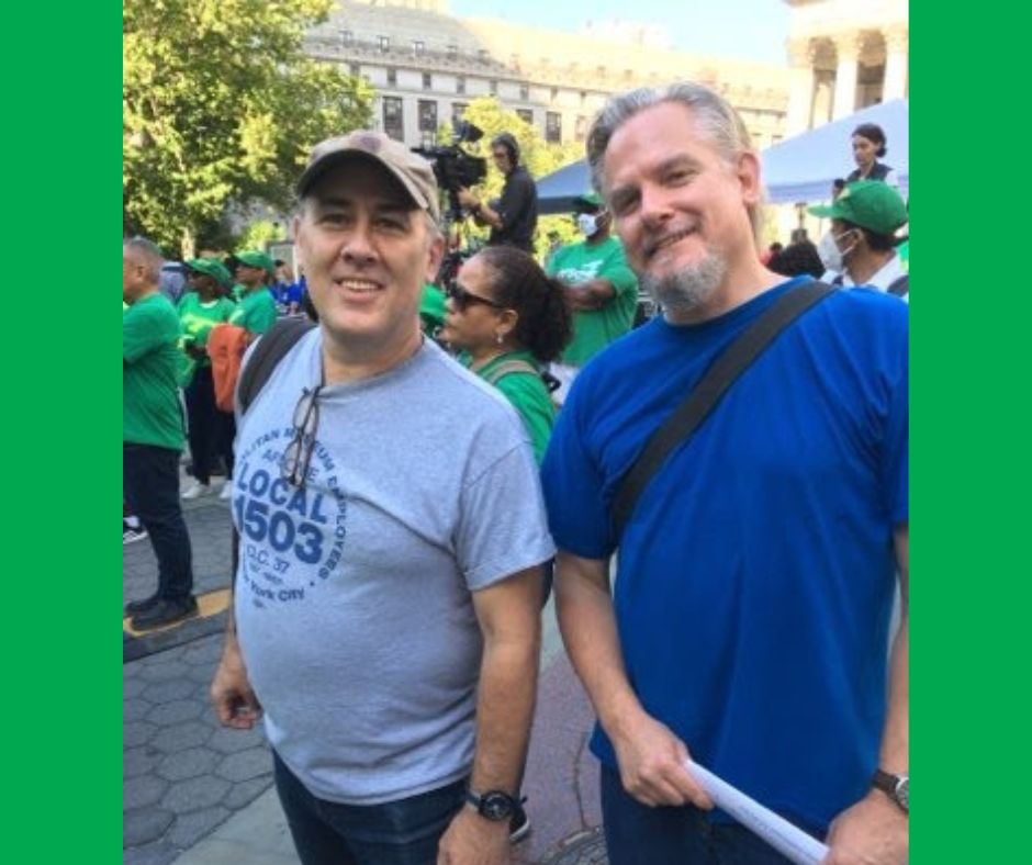 Shop Steward Manus Gallagher and Chapter Chair Brooks Shaver